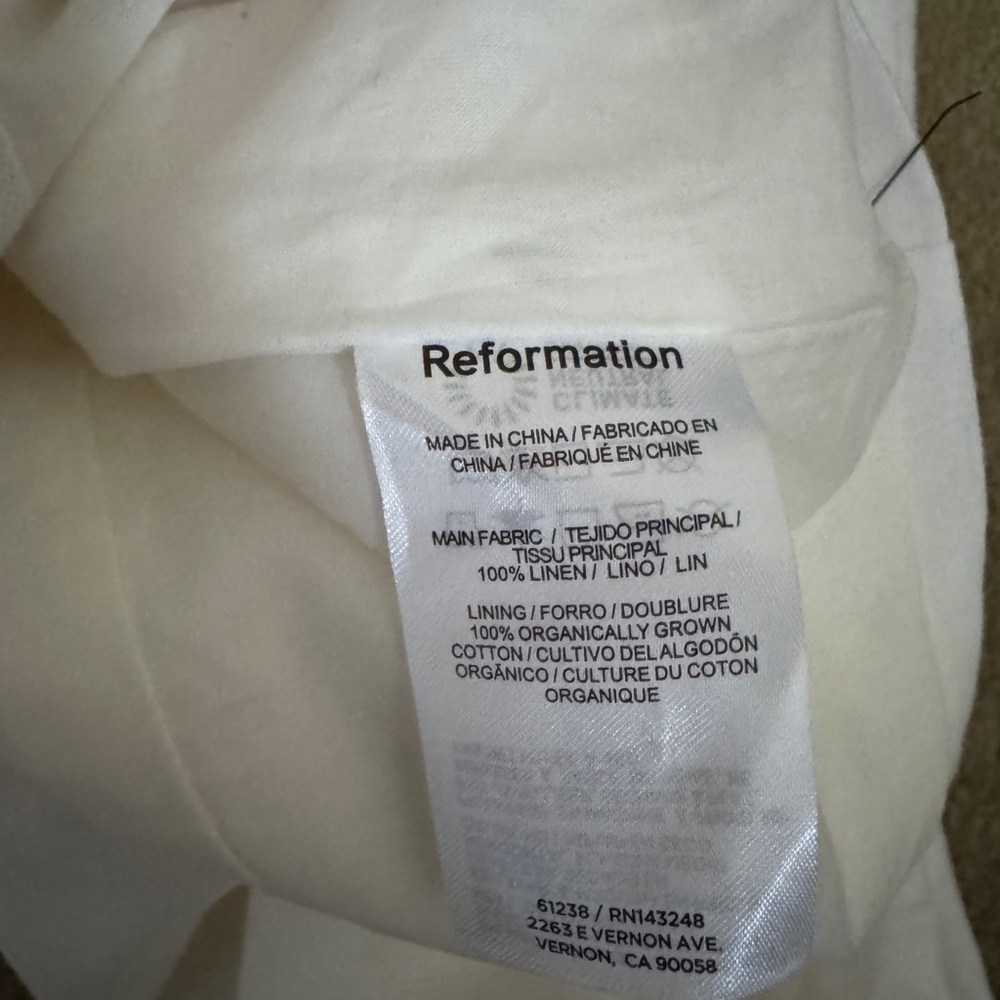 New Reformation Brennan Linen Vest View 4